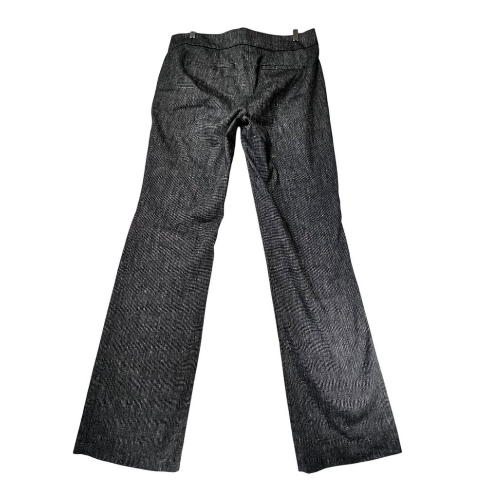 Ann Taylor Loft Marisa Trousers 8T Gray Black Weave Wide Leg Pockets Career Pant - Picture 2 of 15